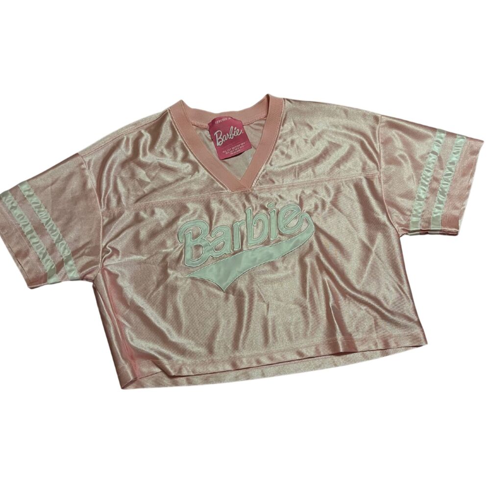 Womens' Pink Forever 21 Barbie Crop Jersey